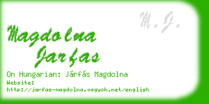 magdolna jarfas business card
