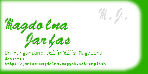 magdolna jarfas business card